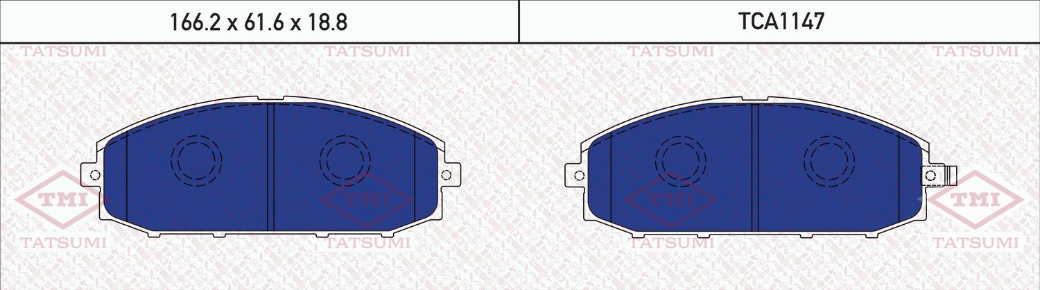 Колодки тормозные перед (Tatsumi). Артикул TCA1147