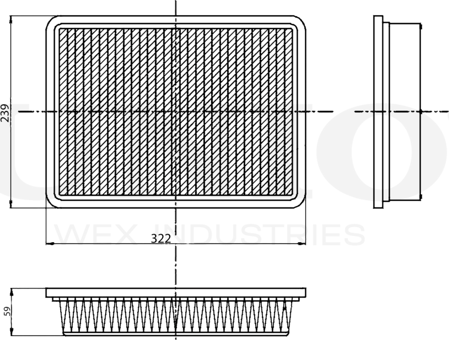 Фильтр воздушный (Unio). Артикул FLT-10247