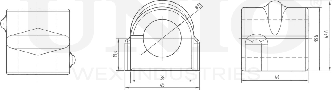 Втулка стабилизатора (Unio). Артикул RMP-10041
