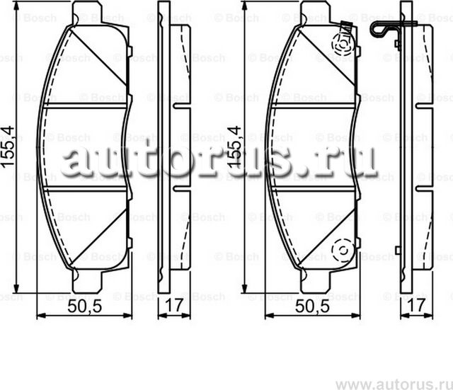 Колодки тормозные BOSCH 0986494673 ДИСКОВЫЕ КОЛОДКИ ПЕРЕДНИЕ. Артикул 0986494673