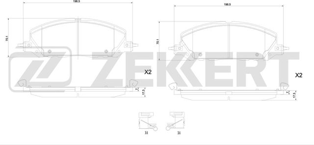 Тормозные колодки Zekkert передние для Ford Explorer VI 2019-2026. Артикул BS-1409
