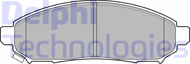 Тормозные колодки Delphi (Low-Metallic). Артикул LP2011