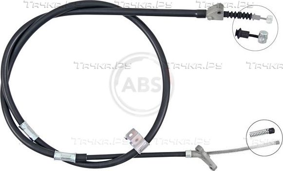 Трос ручника (тросик ручного тормоза) ABS. Артикул K16298
