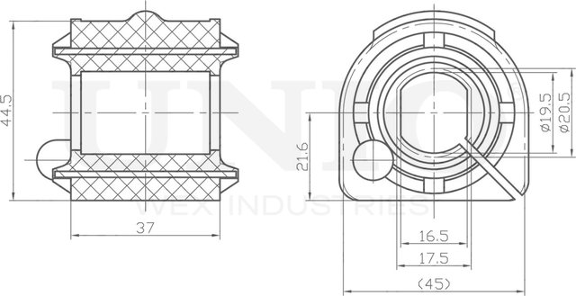 Втулка стабилизатора (Unio). Артикул RMP-10053