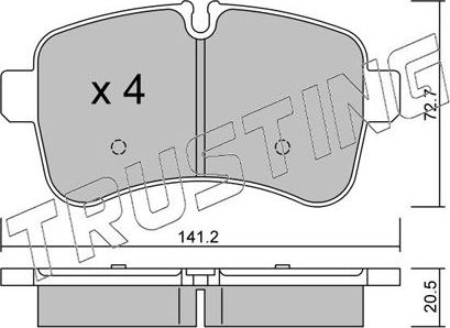 Тормозные колодки Trusting. Артикул 727.0