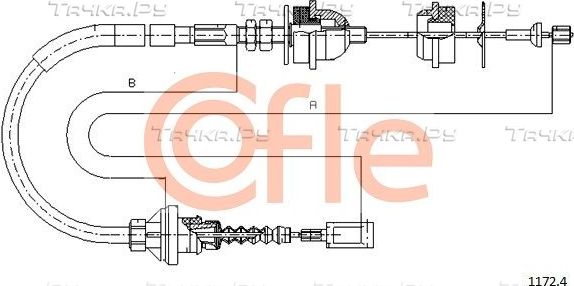 Трос сцепления Cofle для Fiat Ducato I 1990-1994. Артикул 92.1172.4