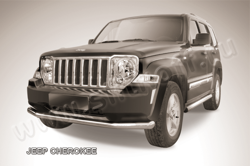 Защита Slitkoff переднего бампера d76 для Jeep Cherokee KK (Cherokee в России, Liberty в США) 2012-2013. Артикул JCH12-002