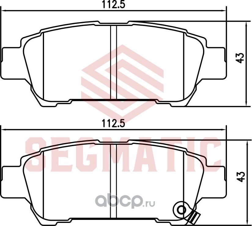 Колодка торм диск зад (Segmatic). Артикул SGBP2686