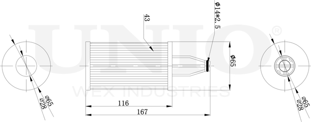 Фильтр масляный (Unio). Артикул FLT-20130