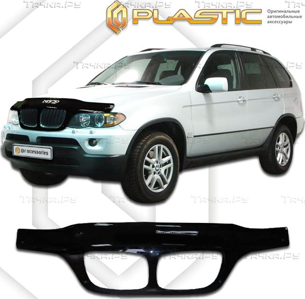 Дефлектор СА Пластик для капота (Classic черный) BMW X5  2004-2007. Артикул 2010060105261