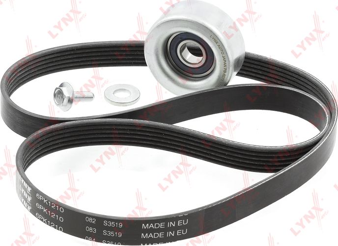 Приводной ремень поликлиновой с роликами (комплект) LYNXauto. Артикул PK-5020