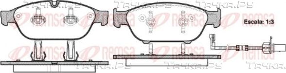 Тормозные колодки Remsa передние для Audi S8 III (D4) 2012-2018. Артикул 1441.02