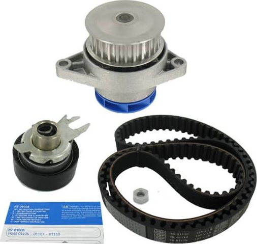 Помпа (водяной насос) с комплектом ремня ГРМ SKF для SEAT Ibiza II 1993-2002. Артикул VKMC 01110