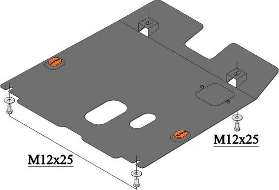 Защита алюминиевая Alfeco для картера и КПП Honda Accord IX 2012-2019. Артикул ALF.09.27al