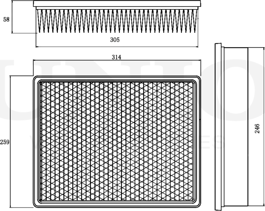 Фильтр воздушный (Unio). Артикул FLT-10159