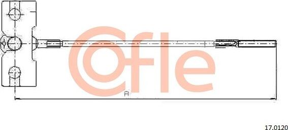 Трос ручника (тросик ручного тормоза) Cofle. Артикул 92.17.0120