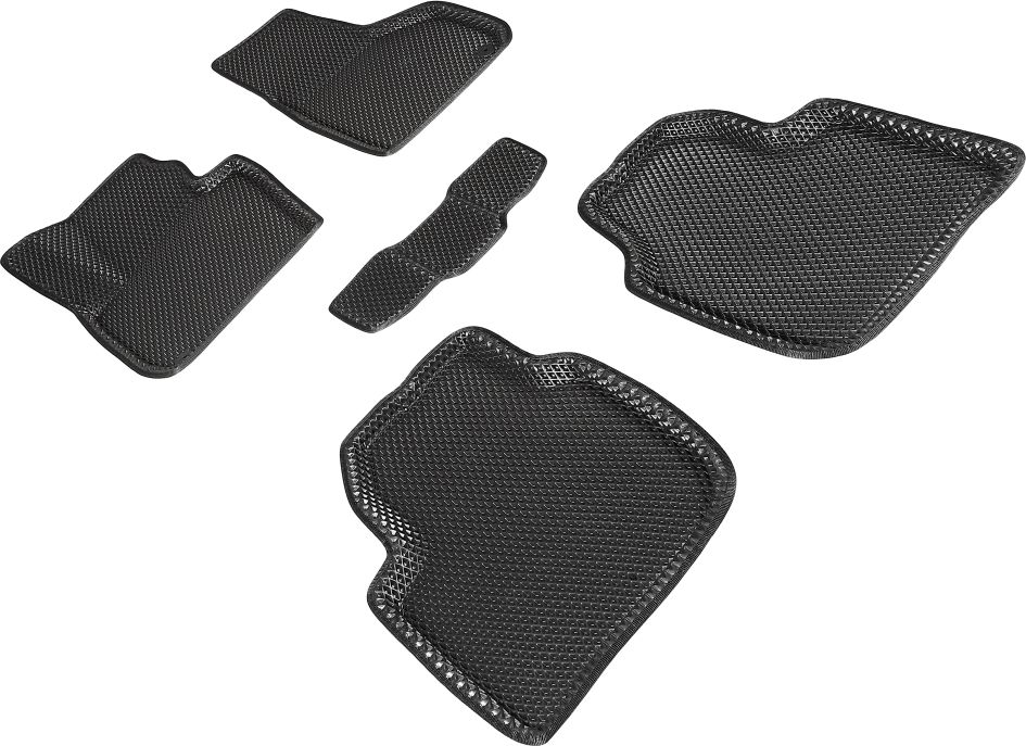Коврики Seintex 3D EVA ромб для салона Skoda Superb II 2008-2015 ЧЕРНЫЕ. Артикул 95334