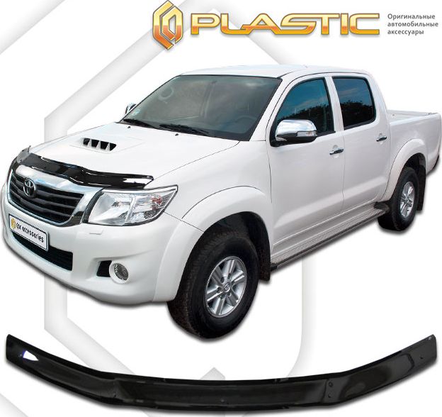 Дефлектор СА Пластик для капота (Classic черный) Toyota Hilux 2011-2015. Артикул 2010010108052
