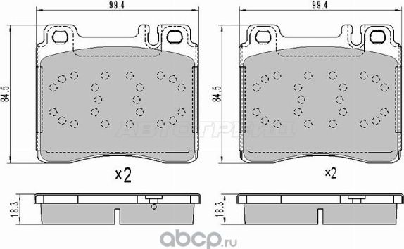 КОЛОДКИ ТОРМОЗНЫЕ ПЕРЕД MERCEDES W140 (SAT). Артикул STA0024202620 