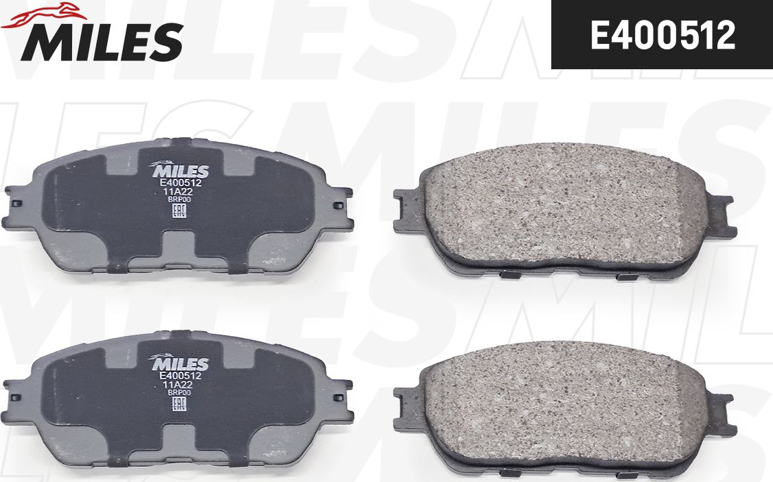 Тормозные колодки Miles (Low-Metallic). Артикул E400512