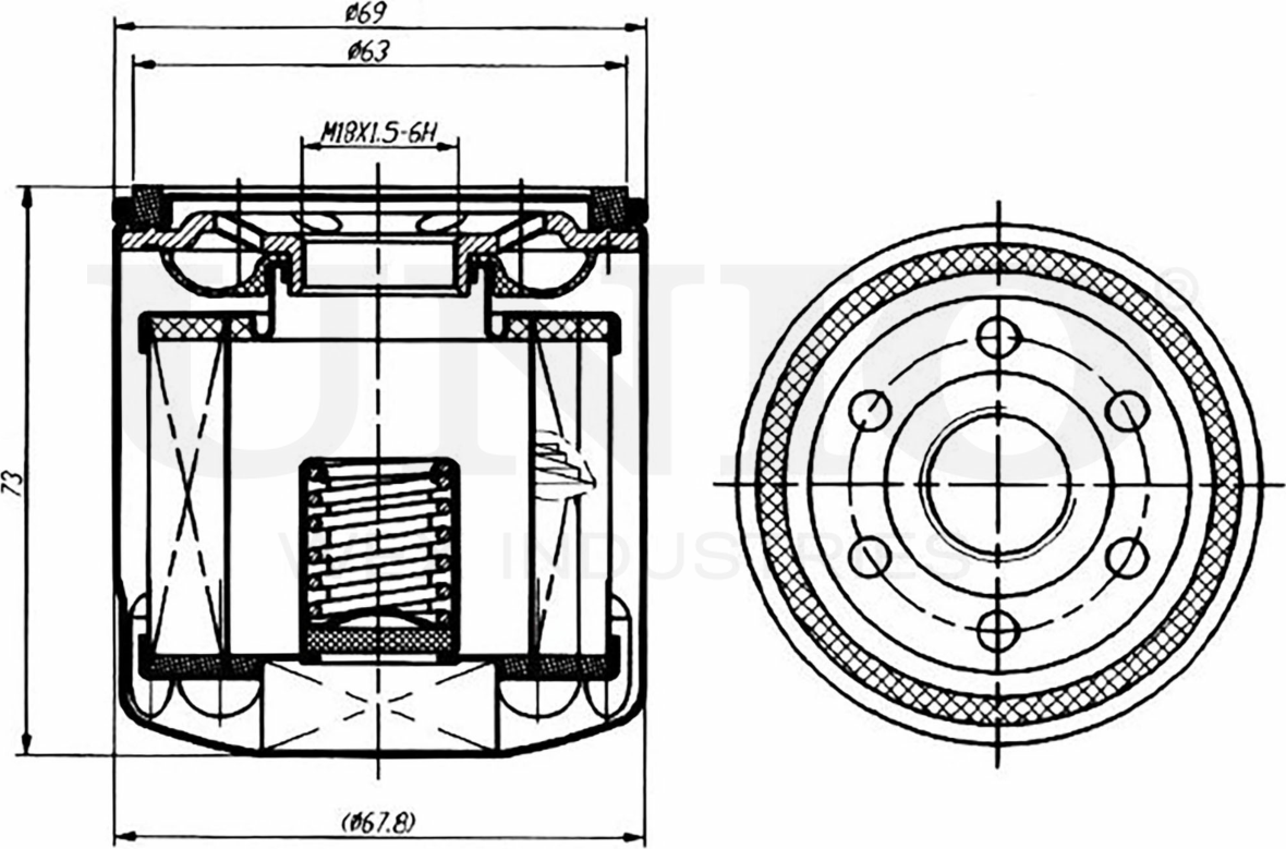 Фильтр масляный (Unio). Артикул FLT-20085
