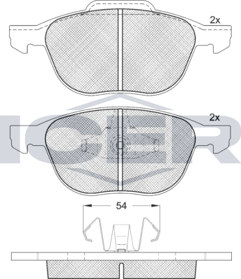 Тормозные колодки Icer. Артикул 181617-399