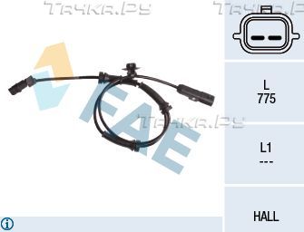 Датчик ABS FAE передний для Renault Megane II 2002-2010. Артикул 78057