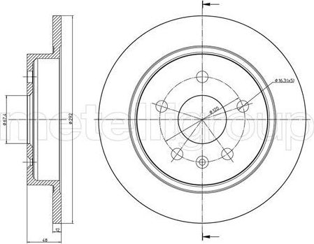 Тормозной диск Trusting задний для Saab 9-5 II 2010-2012. Артикул DF1425