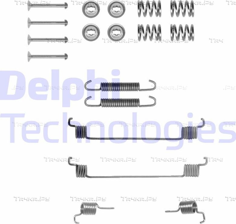 Комплект монтажный тормозных колодок Delphi. Артикул LY1061