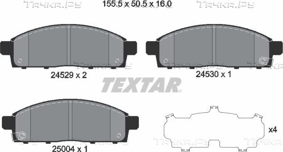 Тормозные колодки Textar. Артикул 2452901