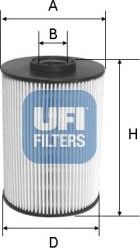 Топливный фильтр UFI. Артикул 26.037.00