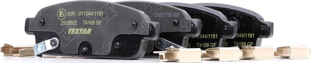 Тормозные колодки Textar Q+ задние для Chevrolet Aveo II 2013-2015. Артикул 2509602