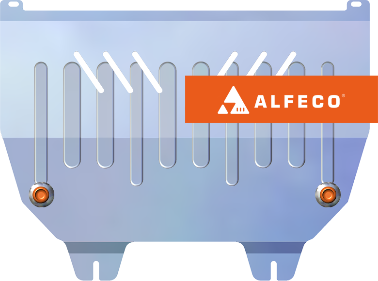 Защита алюминиевая Alfeco для картера и КПП Peugeot 307 2001-2008. Артикул ALF.17.42 AL4
