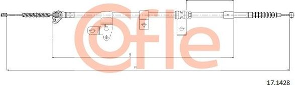 Трос ручника (тросик ручного тормоза) Cofle. Артикул 17.1428