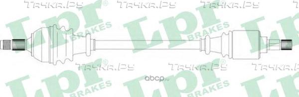 Полуось (привод в сборе, приводной вал) LPR. Артикул DS38005