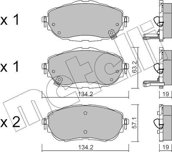 Тормозные колодки Metelli. Артикул 22-0998-0