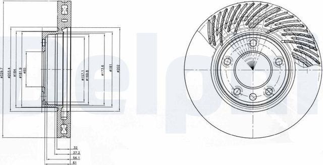 Тормозной диск Delphi. Артикул BG9949