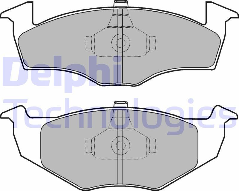 Тормозные колодки Delphi (Low-Metallic). Артикул LP1591