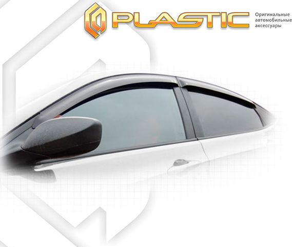 Дефлекторы СА Пластик для окон (Classic полупрозрачный) Hyundai Solaris I седан 2011-2014. Артикул 2010030305523