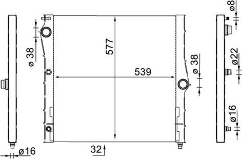 Радиатор охлаждения двигателя Mahle Behr. Артикул CR 1904 000S