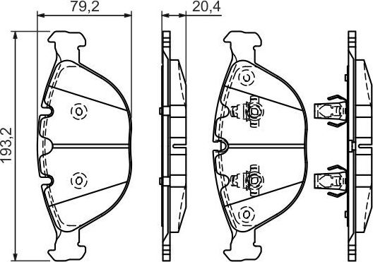 Тормозные колодки Bosch. Артикул 0 986 494 217