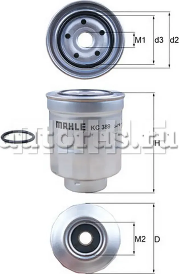 Фильтр топливный TOYOTA AURIS /COROLLA 1.4/2.2 D 06 (Mahle/Knecht). Артикул KC389