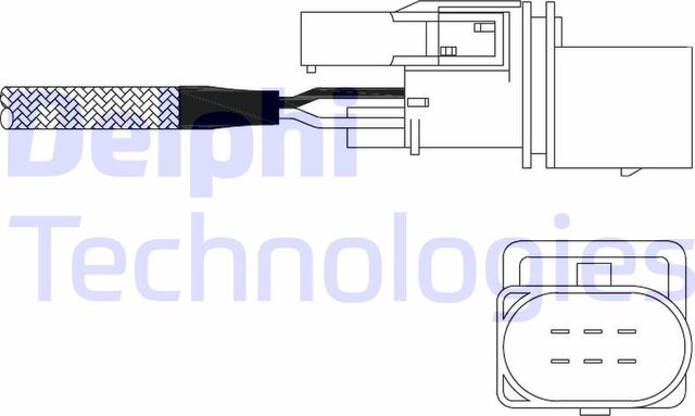 Лямбда-зонд (кислородный датчик) Delphi. Артикул ES11026-12B1