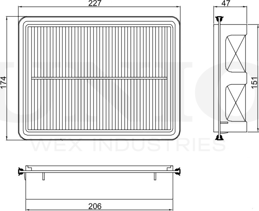 Фильтр воздушный (Unio). Артикул FLT-10240