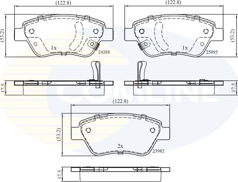 Тормозные колодки Comline Comline. Артикул CBP32376