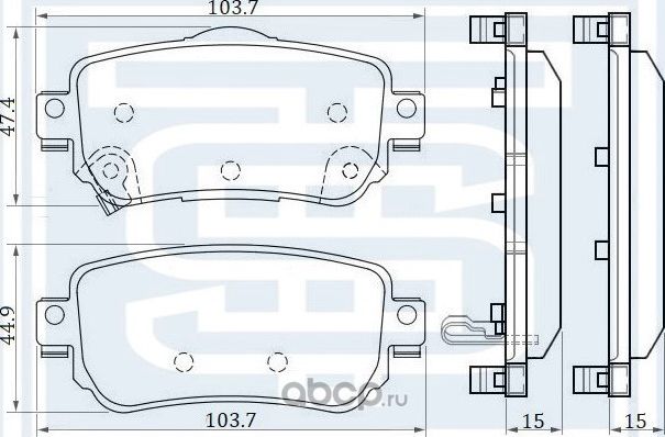 Колодки тормозные задние (Starke). Артикул 179781