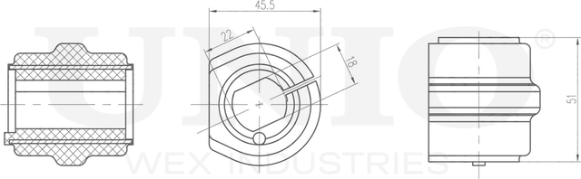 Втулка стабилизатора (Unio). Артикул RMP-10058
