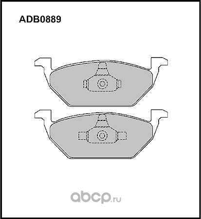 Колодки тормозные дисковые | зад | (Allied Nippon). Артикул ADB0889