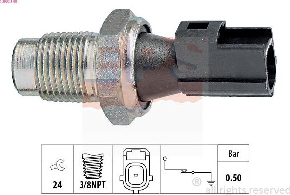 Датчик давления масла EPS Made in Italy - OE Equivalent для Jaguar X-Type I 2001-2009. Артикул 1.800.148