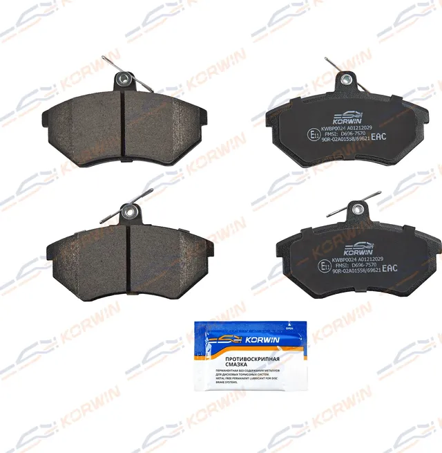 Колодки тормозные перед. Audi 80 (B4)/VW Passat (B3/B4)/Chery Amulet/Tiggo T11 (Korwin). Артикул KWBP0024